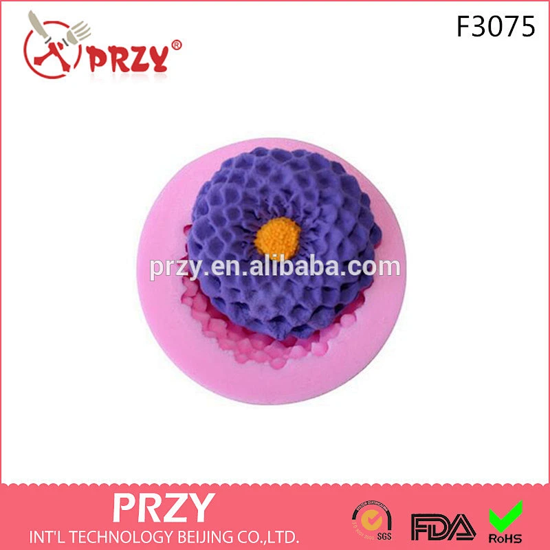 F3075 PRZY Resin flower tools DIY chocolate fondant cake decoration soft pottery clay baked epoxy silicone mold