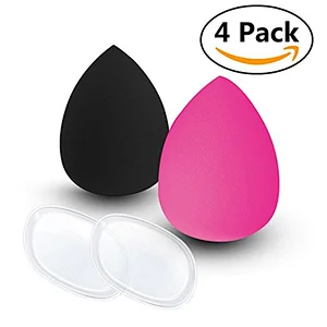 4pc latex free egg shape makeup puff sponge and silicone makeup sponge