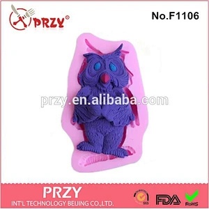 Fondant Cake Moulds Night Owl Flexible Silicone Mold For Soap Candy