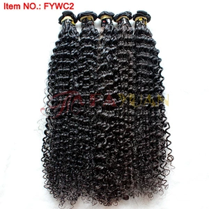 100% real pure human hair from one donor non-processed Cambodian curly virgin hair extension