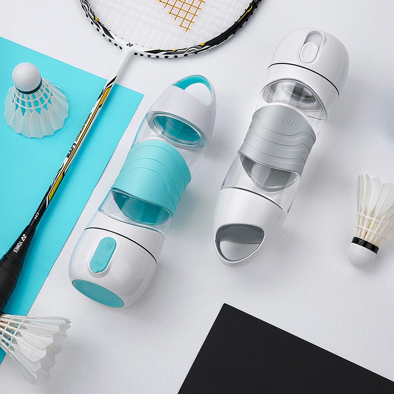Creative Spray Water Beauty Water Cup Outdoor Sport Portable Water Bottle Beautiful Plastic Cup with Emergency Lighting