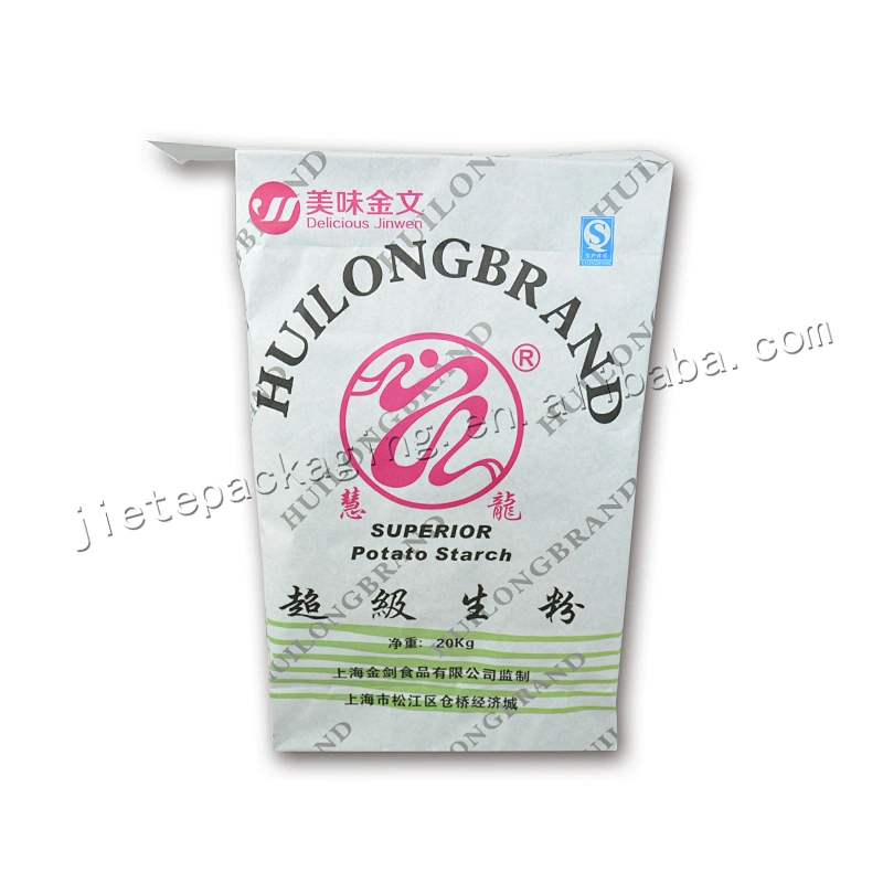 20kg stand up multilayer kraft paper corn flour bag for powder,starch,maizena,farina