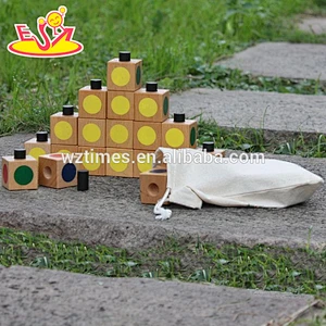 2018 wholesale baby wooden educational building blocks, new design wooden educational building blocks W13A113