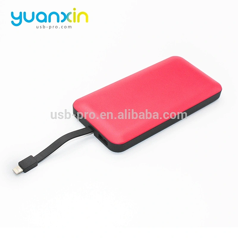 5000mah Plastic black and white Color Rechargeable Power Bank