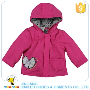 New style winter windproof cotton hooded bomber jacket for kids girls