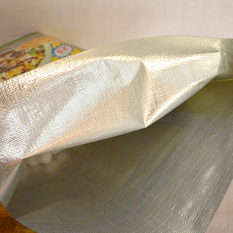 Cheap hot sale foil film gold printing 25kg pp woven rice bag export to Pakistan