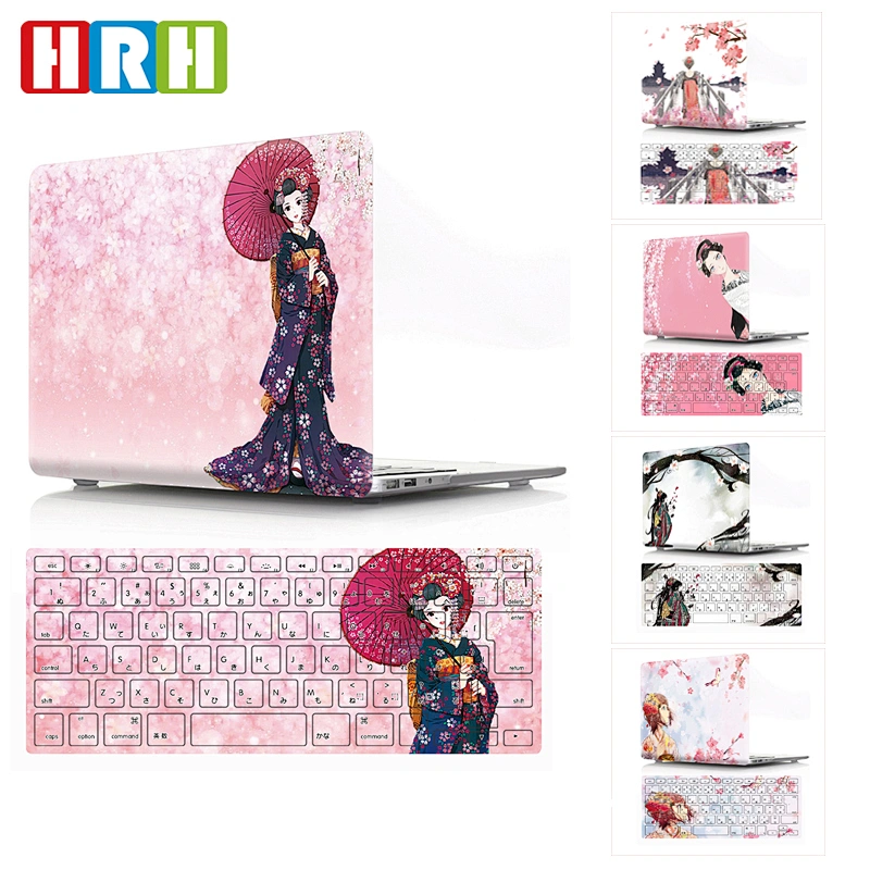 2 in 1 laptop Kimono custom Hard Laptop Case Shell laptop case pu and for macbook case silicon Keyboard Cover for macbook pro 13