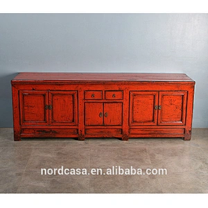Chinese antique solid wood furniture tv cabinet high Glossy