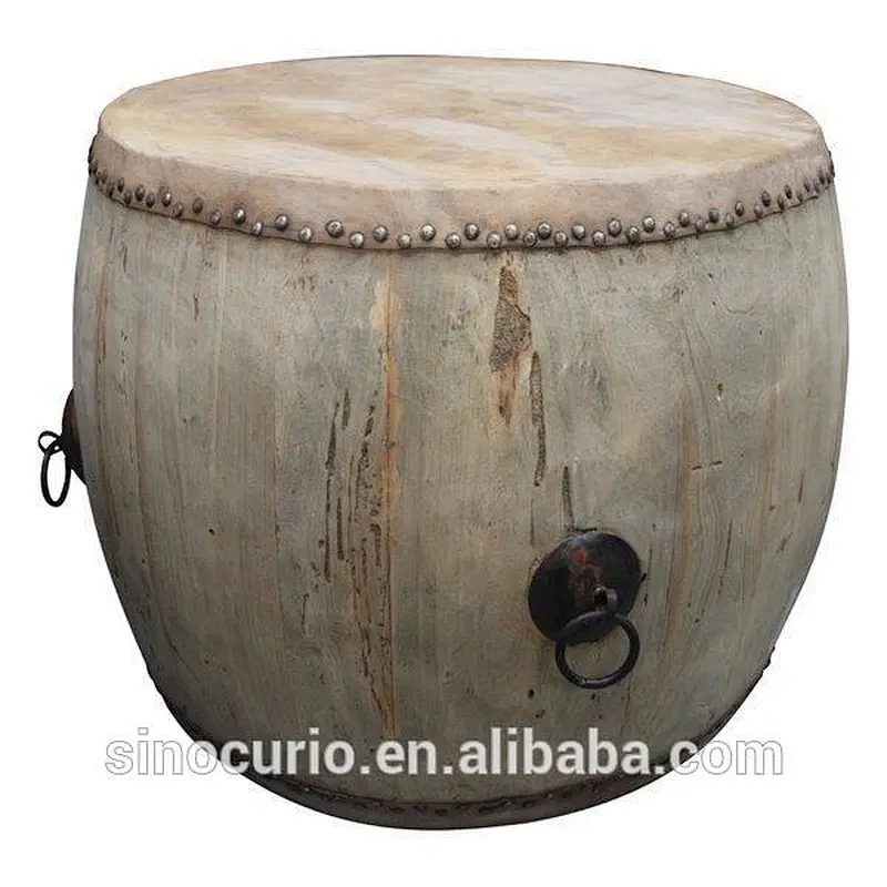 Chinese antique natural color decorative drum