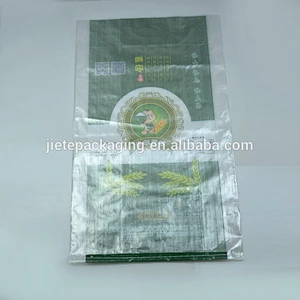 pp pe plastic woven bag for wheat flour, rice 25kg with color printing