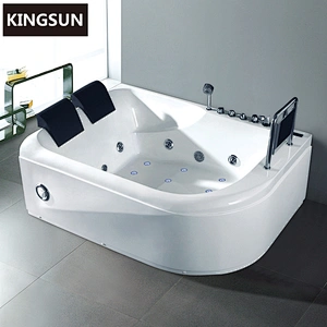 Sexy Hydro Double Whirlpool Bathtub Massage For Men And Women With LED Light