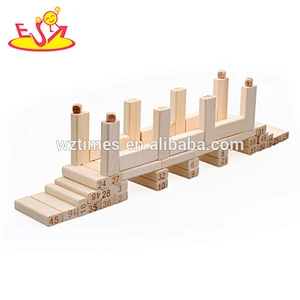 Wholesale traditional style pretty wooden interlocking cross cube play toy W11C043