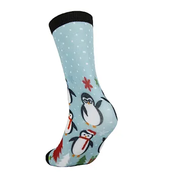 Polyester High Quality Customized Custom Digital Printing Festival Celebrating Christmas Eve Theme MOQ Socks