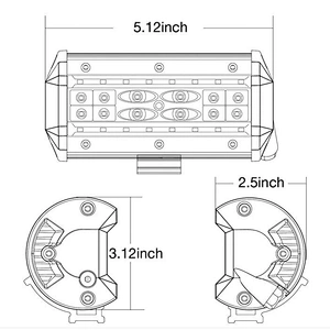 Lightech Wholesale 5inch 12V car led bar 90W 4X4 offroad LED work light bar