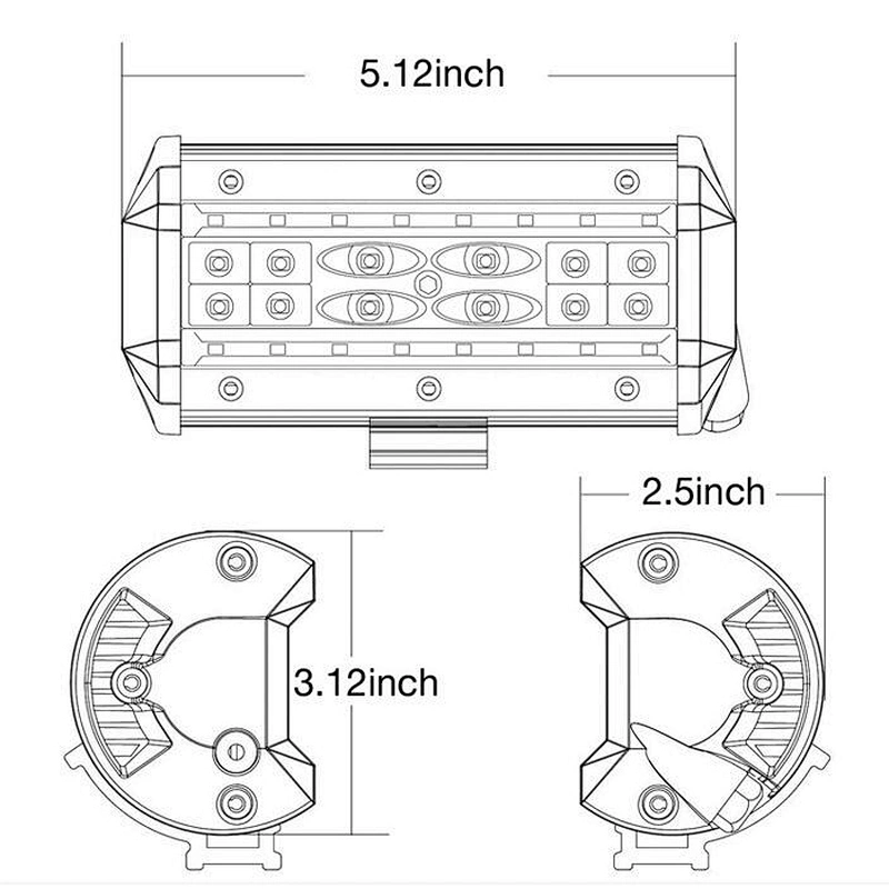 Lightech Wholesale 5inch 12V car led bar 90W 4X4 offroad LED work light bar