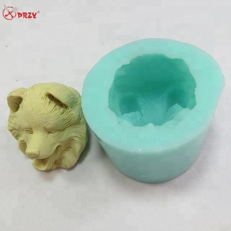DW0004 Cute puppy head Soap silicone molds Home desk decorations mould Dog Candle mold
