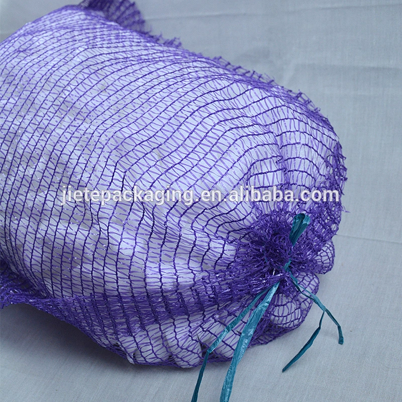 Purple raschel mesh net bag for fruit,vegetables
