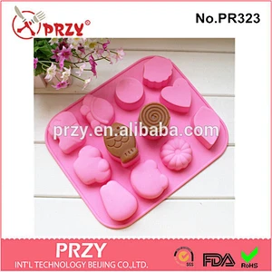 PRZY PR323 12 cavity DIY silicone animal soap tray