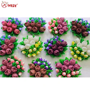 Creative tulips Soap mold forest flowers Candle moulds Tulips fondant cake mould handmade soap molds