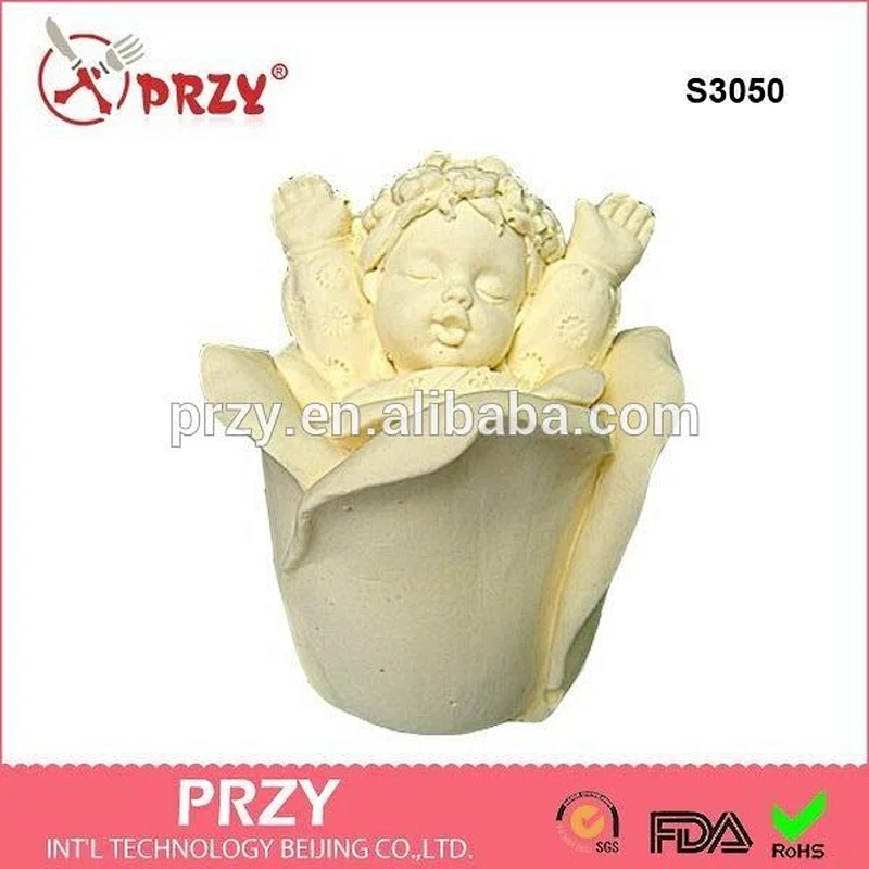 S3050 Best Seller 3d angel baby with hands up Silicone Rubber Candle Soap Molds