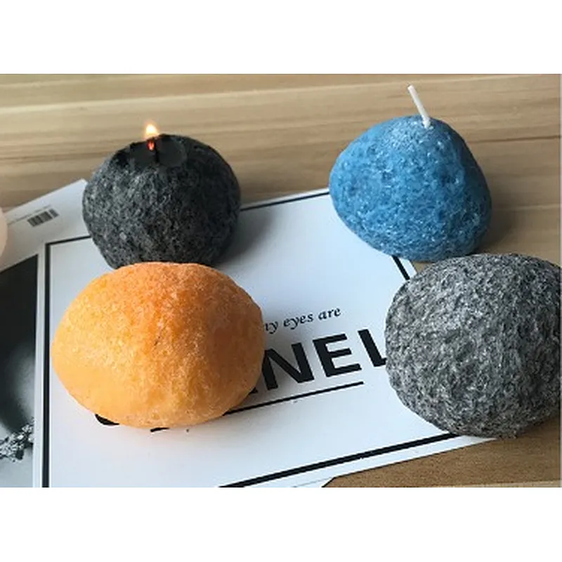 S9083 new year stone candle molds Ins style Silicone Mold Ice Cream Baking Candle Mold aroma stone moulds
