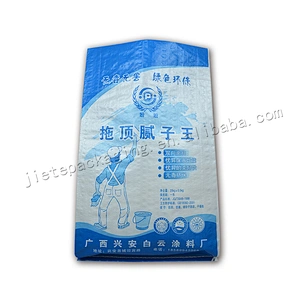 Moistrure proof empty plastic cement packing bag for putty powder