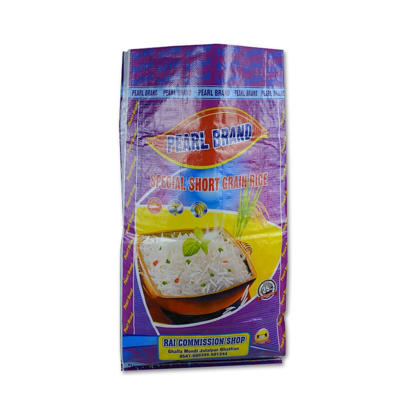 Purple pp woven rice packaging bag 10kg 25kg wholesale