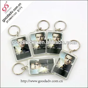 Hot sale custom fashion hand keychain clear plastic keychain