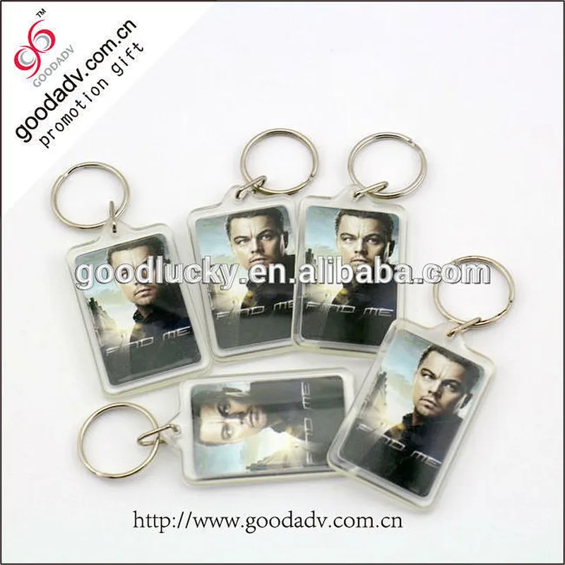 Hot sale custom fashion hand keychain clear plastic keychain