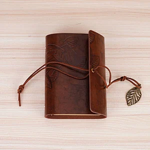 Fashion Vintage Decor Leather Six ring loose leaf clasp Notebook imitation leather Cover Travel Journal Book