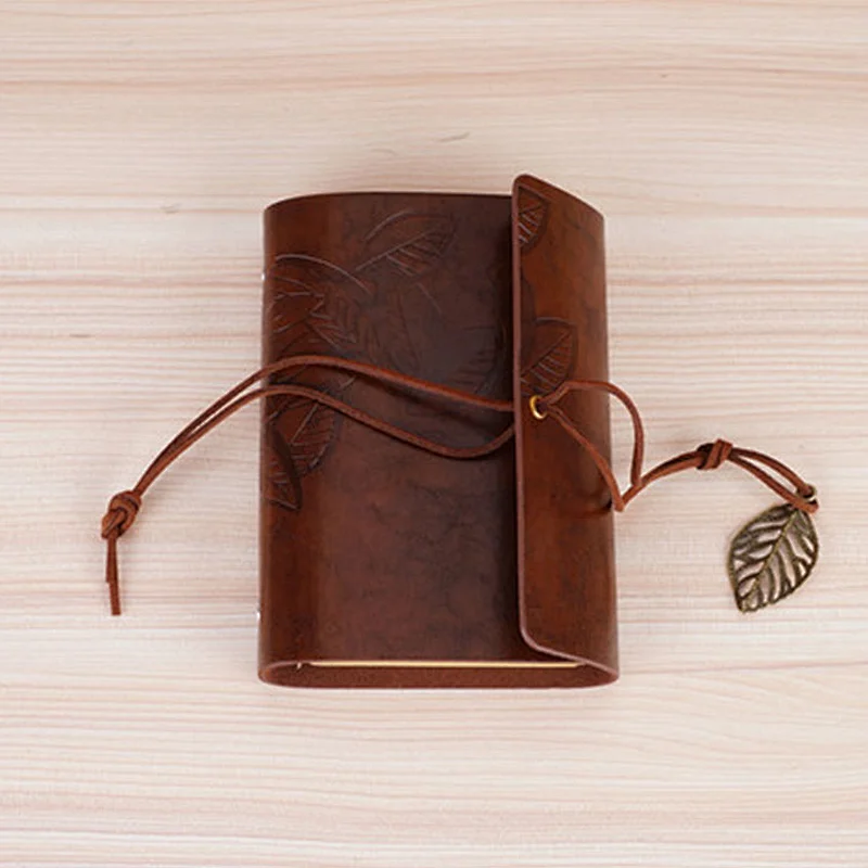 Fashion Vintage Decor Leather Six ring loose leaf clasp Notebook imitation leather Cover Travel Journal Book