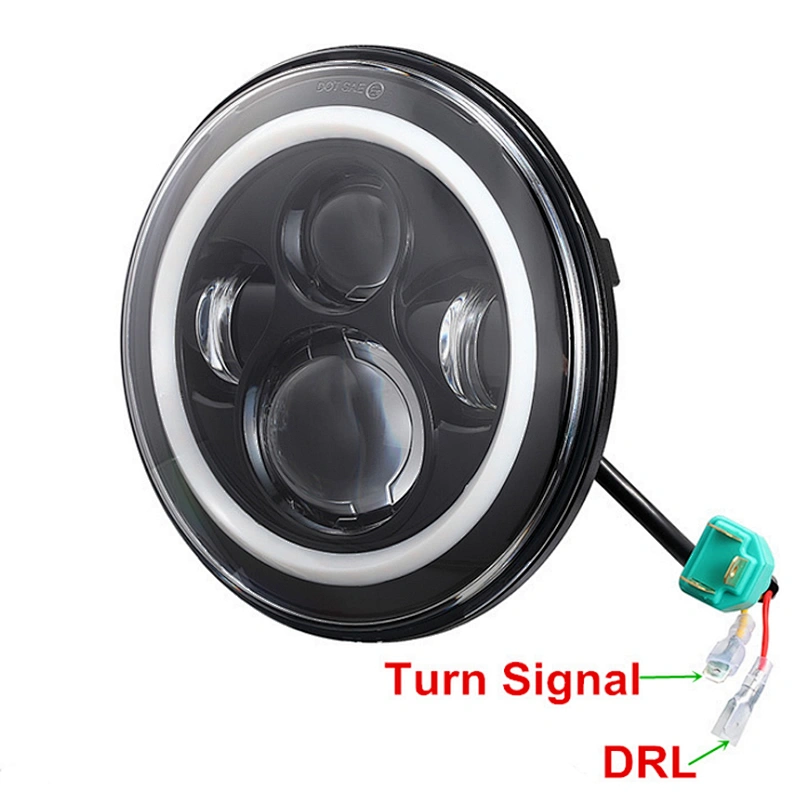 7 Inch Round Headlights DRL Angel Eyes For Jeep