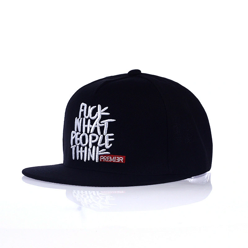 Custom snapback brim 6 panel 3d embroidery snapback hat and cap