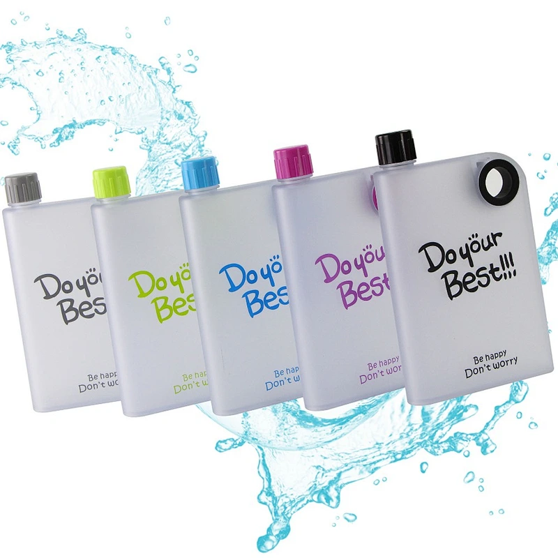 2018 New Product Wholesale 380 ml Portable Sport Water Drink Cup A5 Notebook Water Bottle