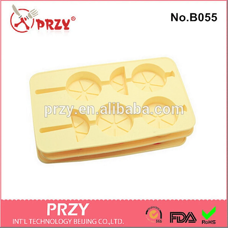 orange shape silicone ice mold / silicone lollipop mold