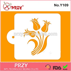 Eco-friendly Y109 Plastic fondant cake side stencil