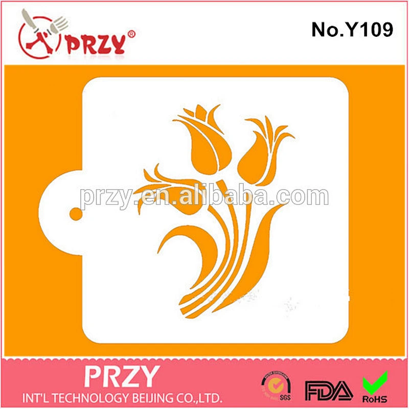 Eco-friendly Y109 Plastic fondant cake side stencil