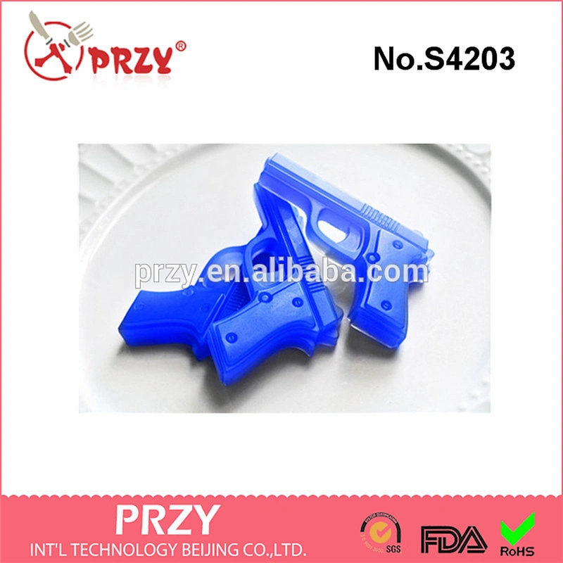 S4203 PRZY wholesale 2 Gun Soap ,Pistol Gun Soap,Party Favors Silicone Candle Mold