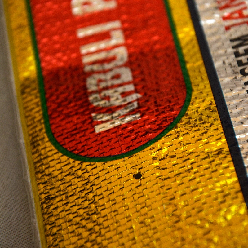 Customized foil film gold printing 25kg pp woven rice bag export to Pakistan