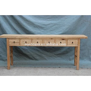 Chinese Antique Solid Wood Natural Console Table