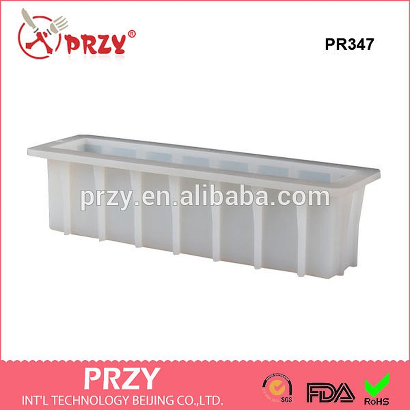 PR347 Easy unmold 12'' bar soap loaf mold,Tall and Skinny Silicone Soap Mold