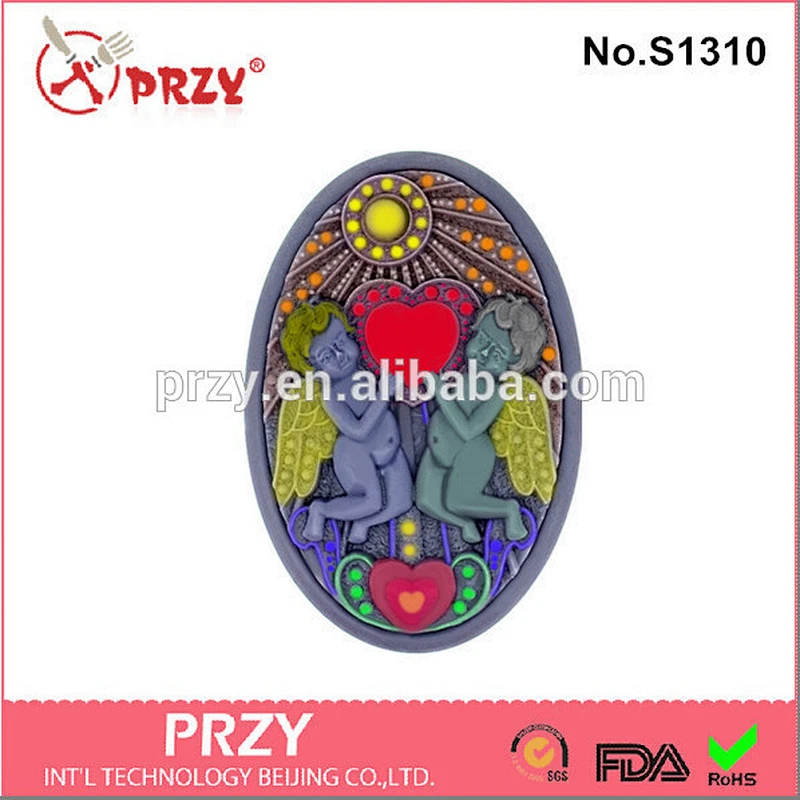 S1310 angel shape handmade silicone soap mold for sale