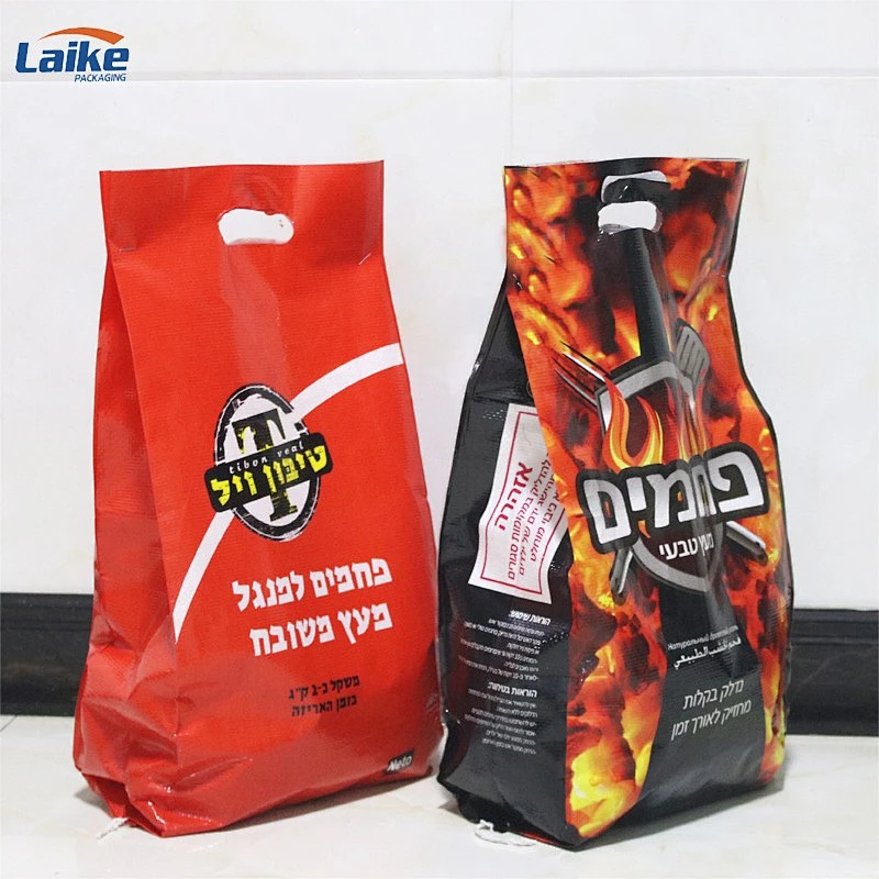 High quality pp woven charcoal bag 5kg 10kg 20kg charcoal packing bag bbq charcoal bags