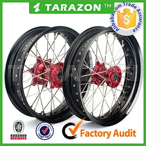 Motorcycle 17 inch CNC aluminum supermoto spoke wheels suit for Honda