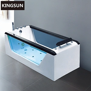 K-8918A Sex Usa Acrylic Two Sided Glass Hot Tub Old Woman Whirlpool Bathtub With Bathroom Accessories