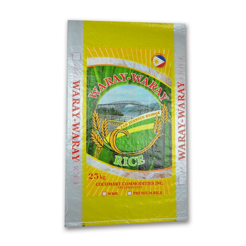 25kg bopp laminated transparent plastic pp woven rice bag wholesale
