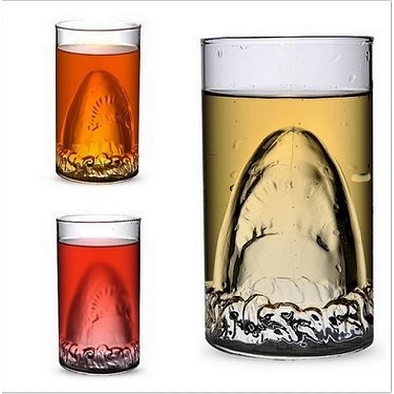 2018 handmade beer glass mug shark Shape Beer Cup glass bottle