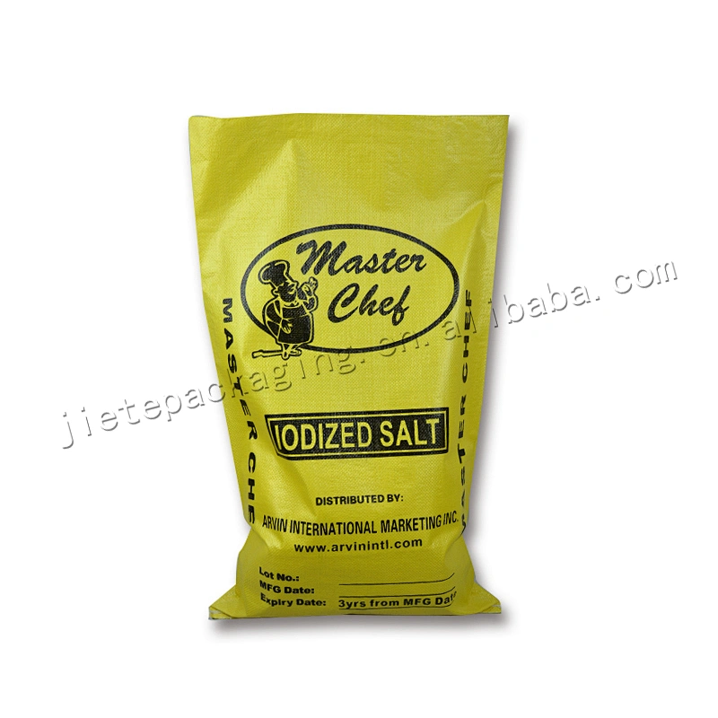 Wholesale polypropylene pp woven sugar and salt packaging bag 25kg