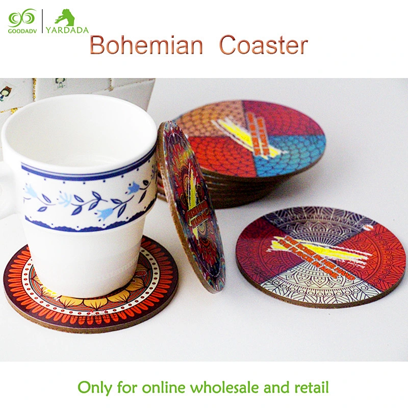 Bohemian style table mats for dining table wedding decoration wood coaster place mat tea cup holder