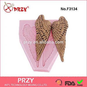 F3134 Large Angel Wing Silicone Mold Made From Food Safe Silicone Fondant Gum Paste Chocolate Craft Mold